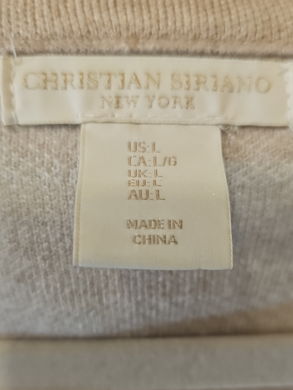 Christian Siriano New York Plaid Knit Blazer Cardigan Beige White Size L - Picture 4 of 5